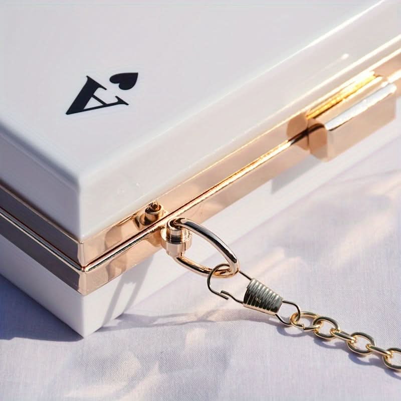 Ace of Spades Acrylic Clutch Bag
