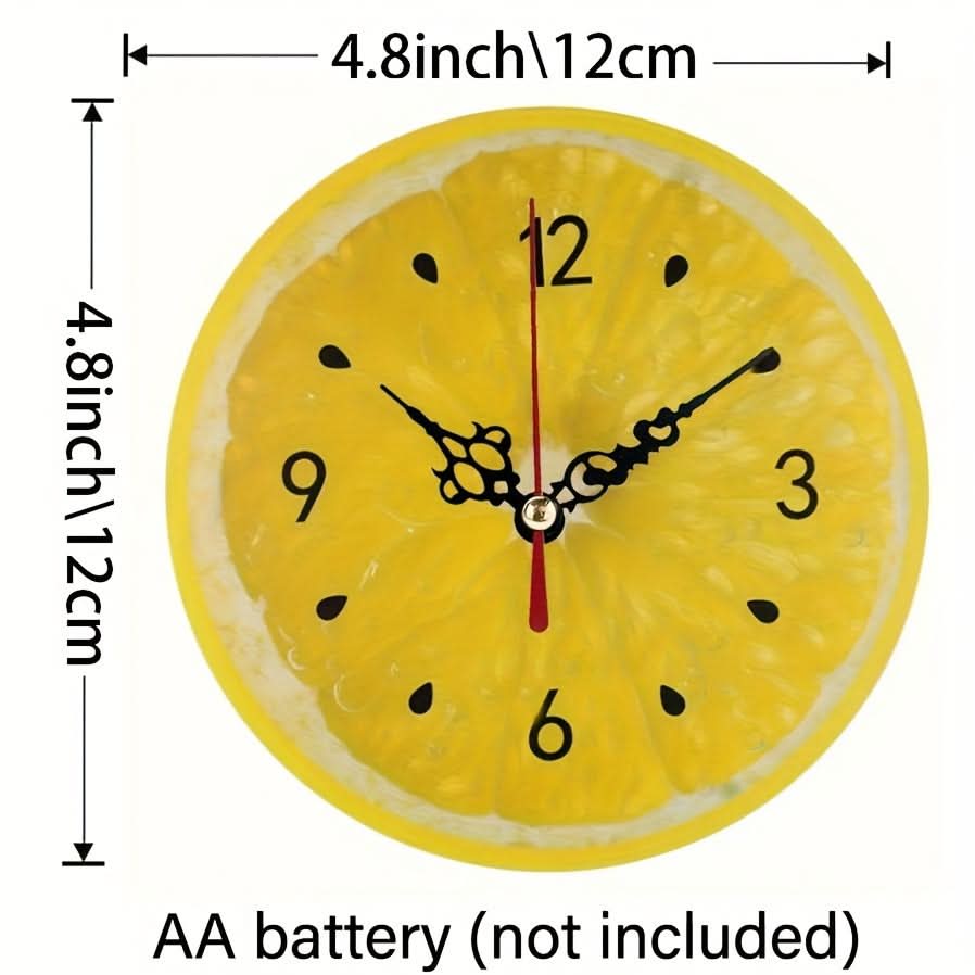 Creative Lemon Pattern Frameless Wall Clock
