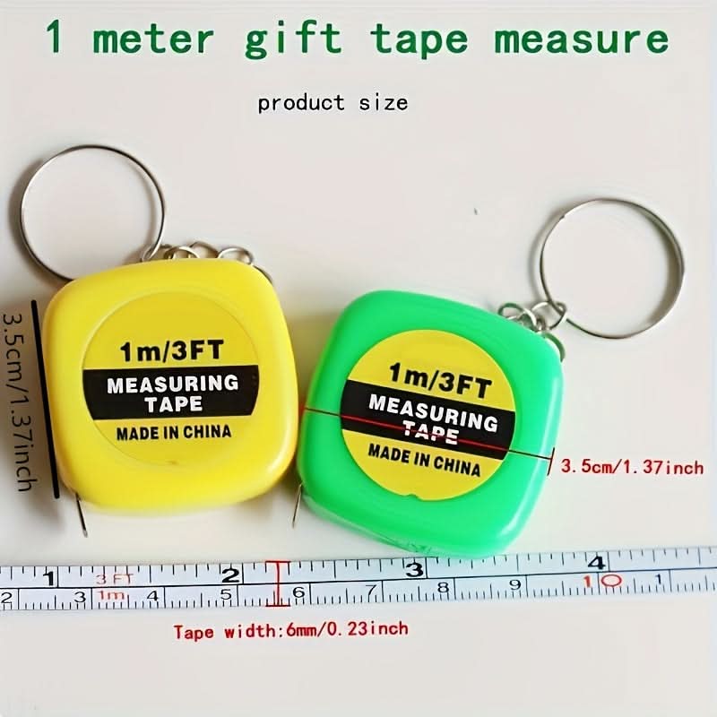 10-pieces Stainless Steel Mini Tape Measures