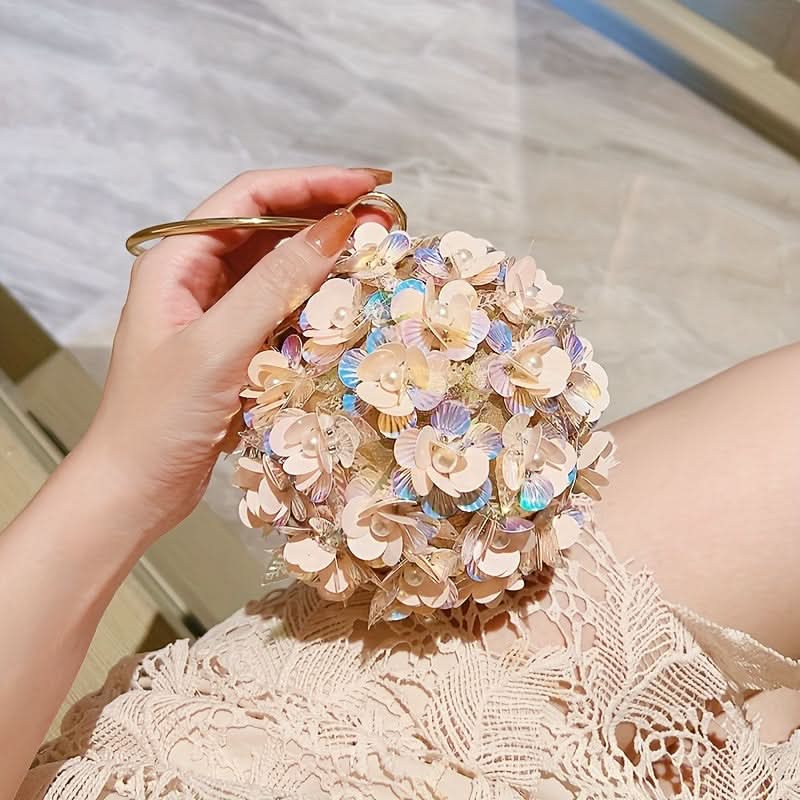 Elegant Pink Rhinestone Clutch Purse for Women