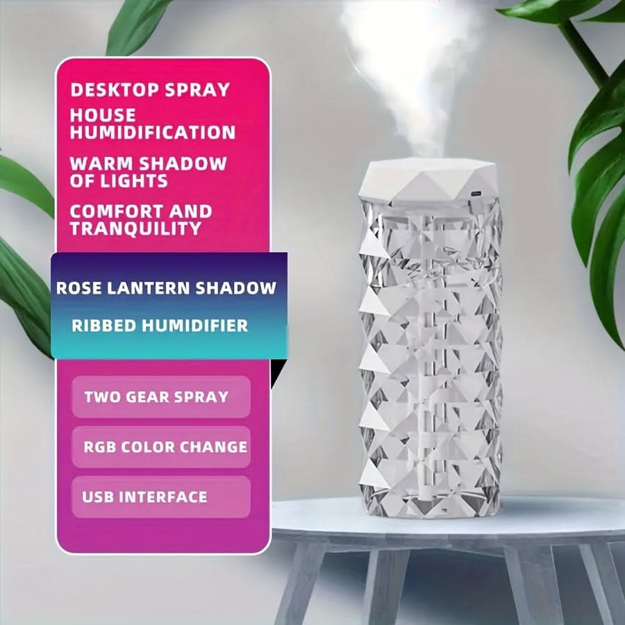 USB Air Humidifier with Night Light & Aromatherapy