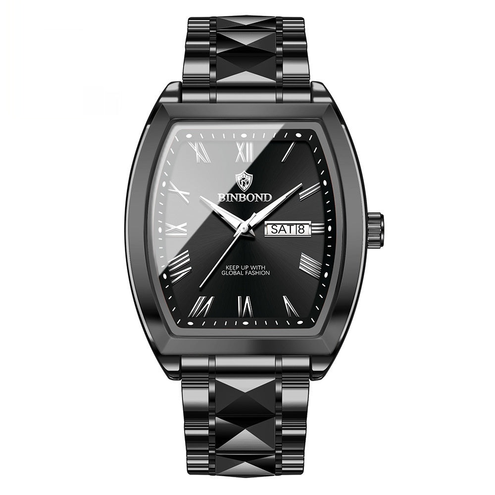 B355 Dual Calendar Luminous Quartz Watch for Men