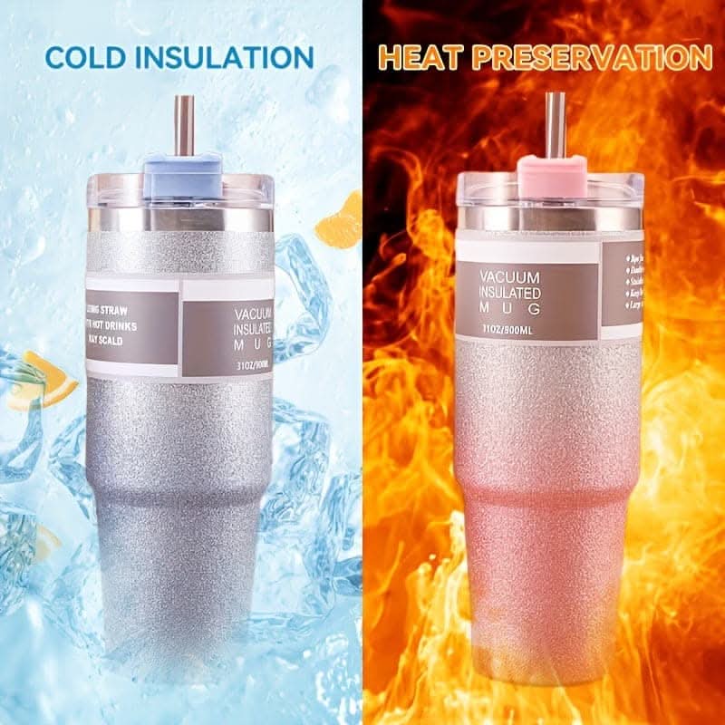 30 Oz Stainless Steel Insulated Bottle – Keeps Drinks Hot or Cold for Hours