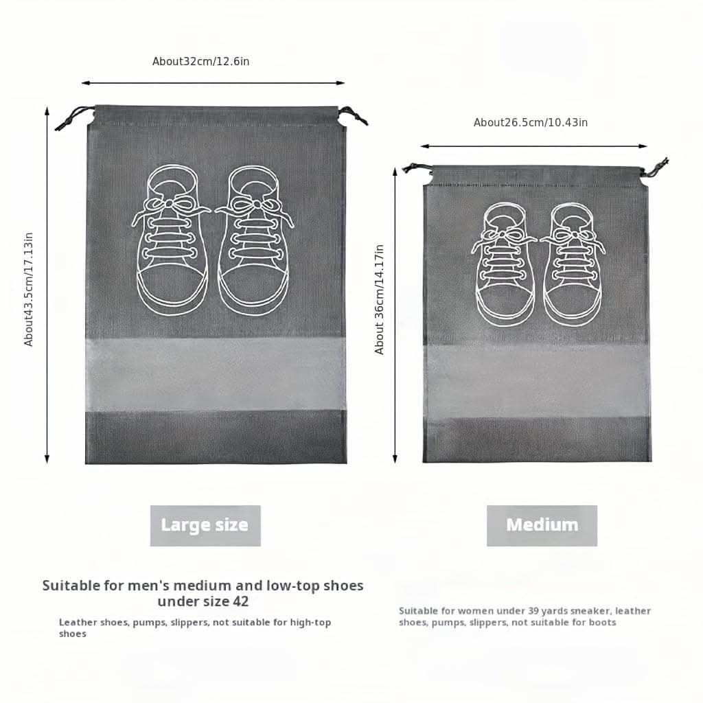 Travel Shoe Storage Bags – Mold Proof, Dustproof, Transparent & Portable