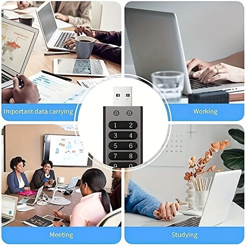 64GB Encrypted USB Drive with Keypad Lock