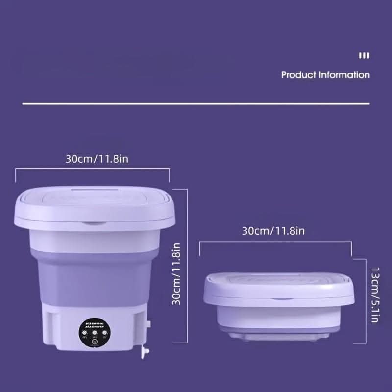 1pc Portable Mini Washing Machine – 8L Capacity, 3 Cleaning Modes