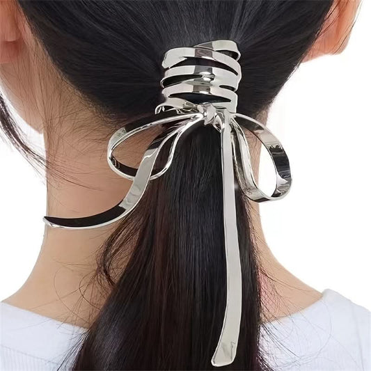 Elegant Bowknot Ribbon Hair Clip for Women