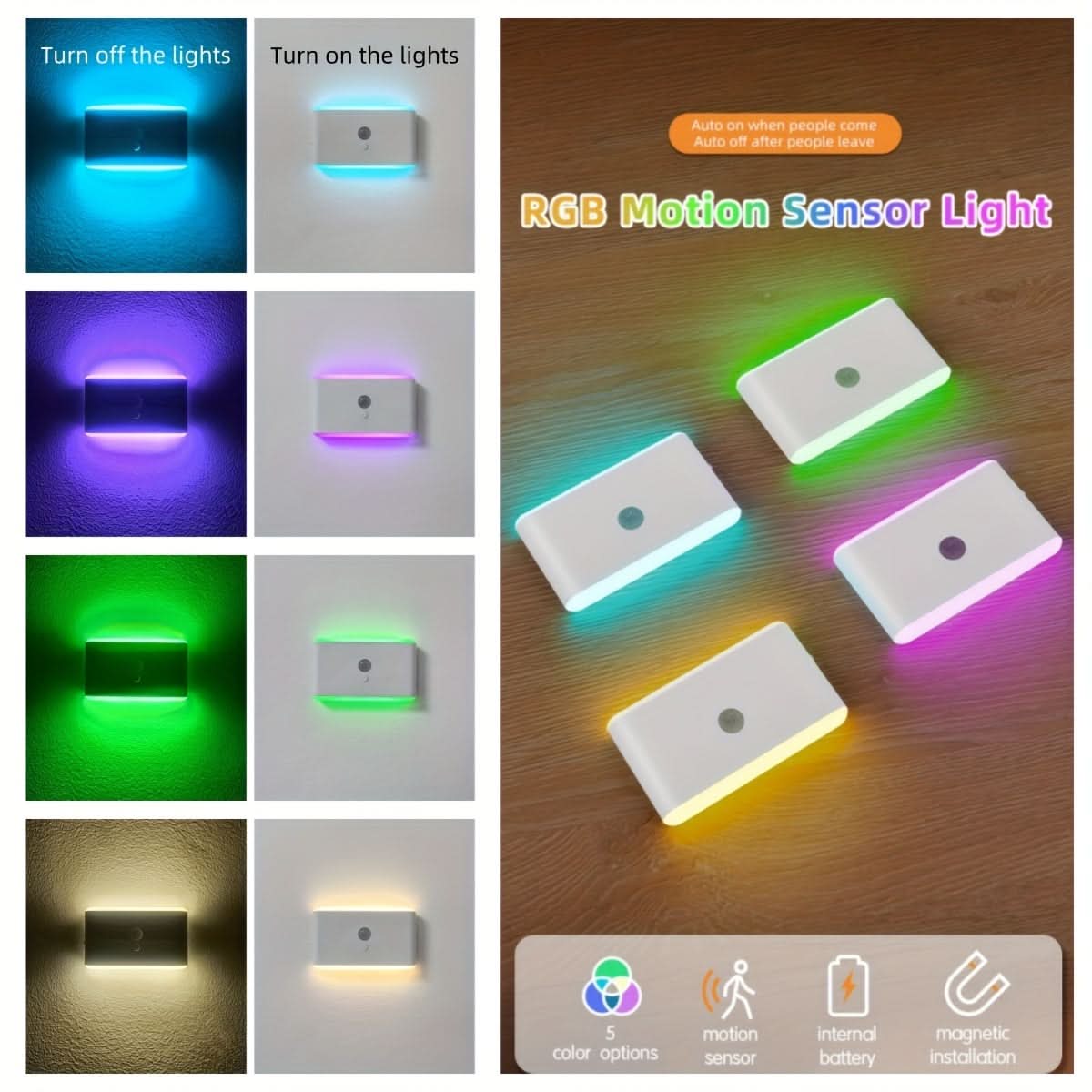 400mAh Rechargeable LED Motion Sensor Night Light