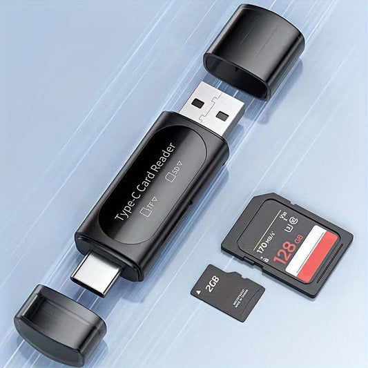 4-in-1 Dual Slot Card Reader - Type C/USB