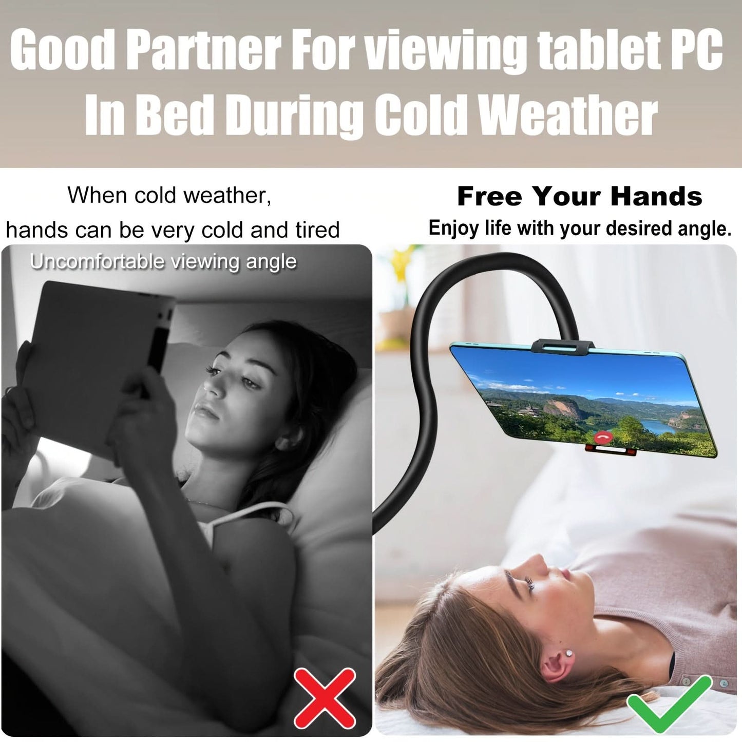 Aluminum Gooseneck Tablet & Phone Stand Holder