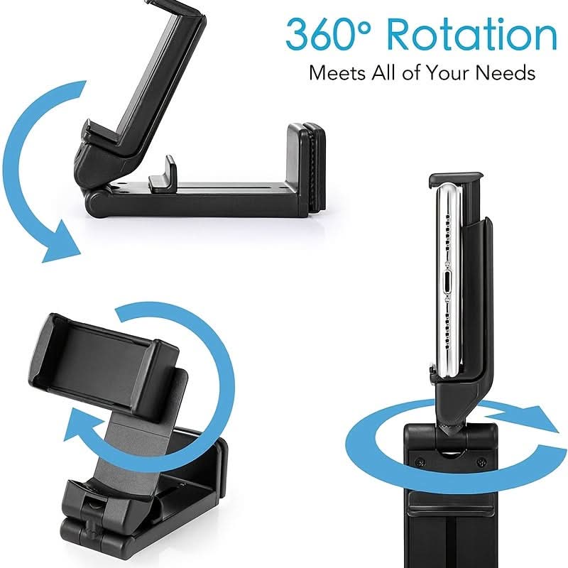 Portable Airplane Phone Holder – Adjustable Rotatable Travel Stand for Train