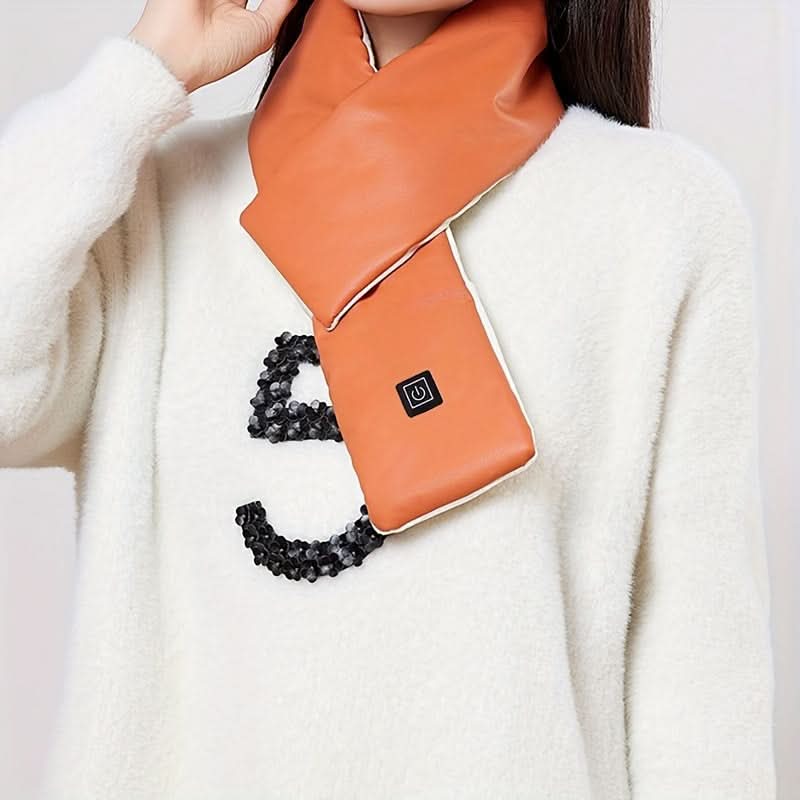 USB Heated Cotton Blend Scarf for Winter