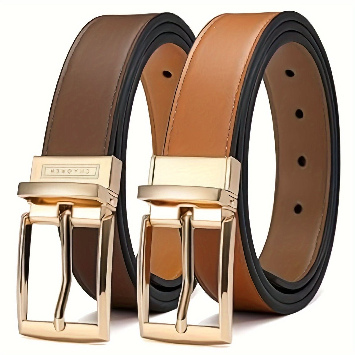 Couple Leather Reversible Belt for Men – 1 3/8" Wide