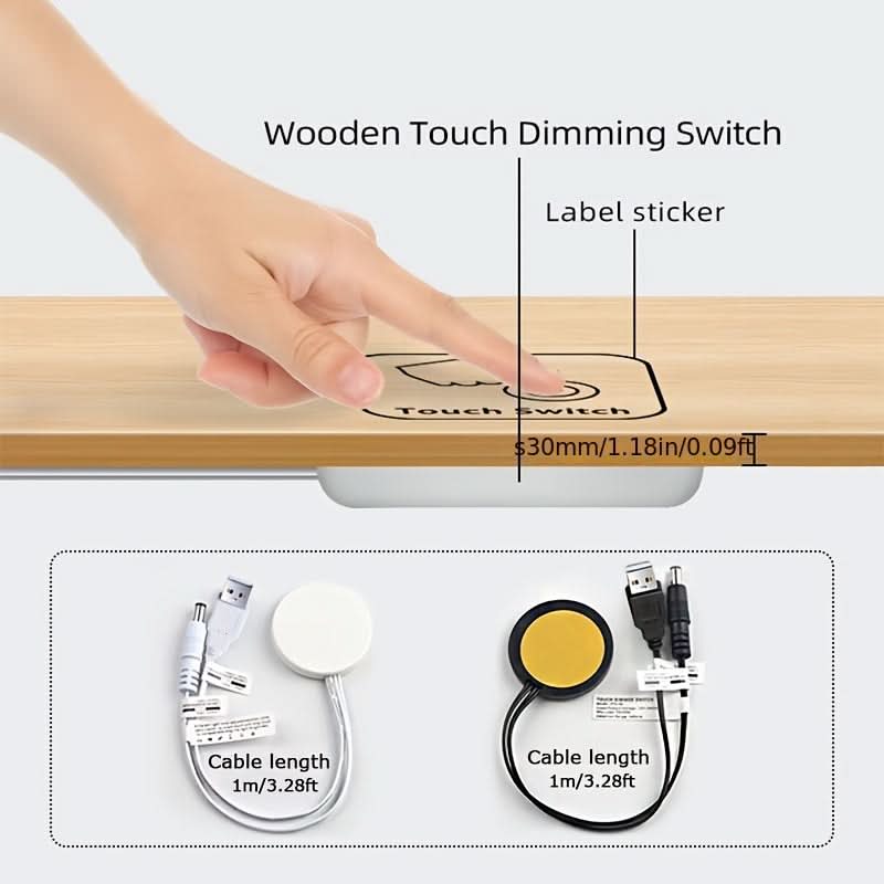 USB-Powered Smart Touch Sensor Switch for Wood
