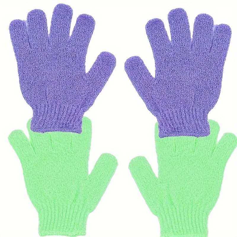 Double-Sided Exfoliating Shower Gloves – Spa-Quality Care