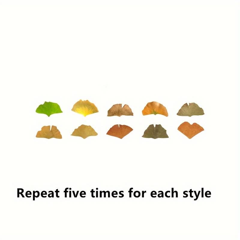 50pcs Vibrant Fallen Leaves Washi Tape Roll
