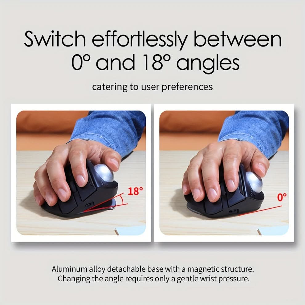 Dual Mode Wireless Trackball Mouse - 2.4G & Bluetooth