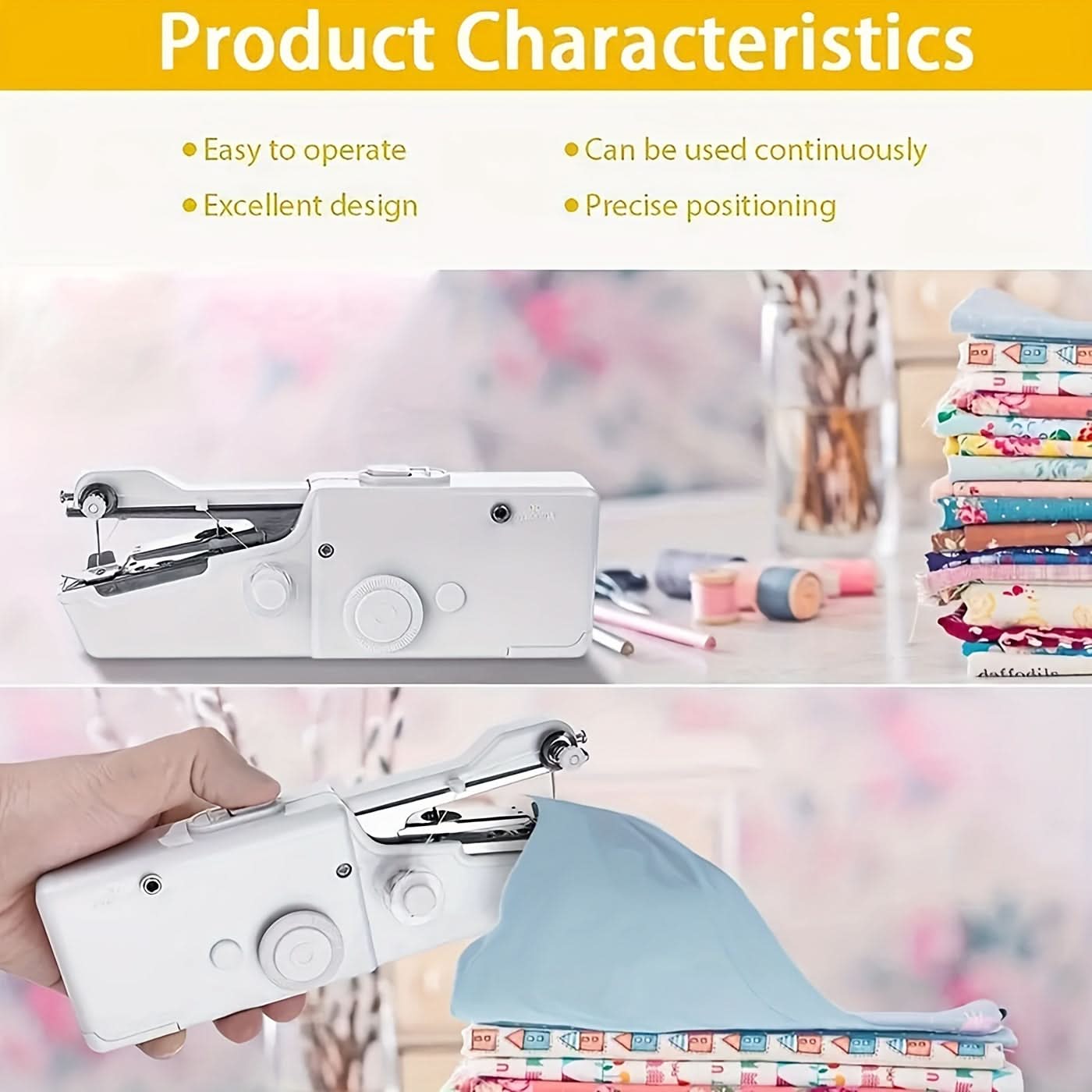 Compact Handheld Sewing Machine for Quick Repairs