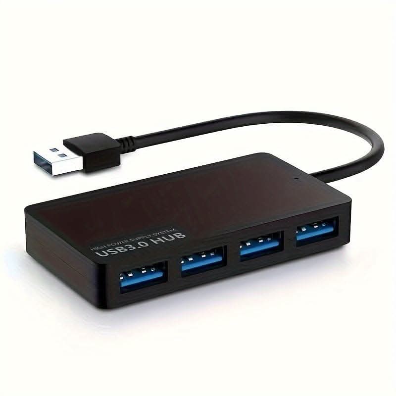 4-Port USB 3.0 Splitter Hub - High-Speed Charging Adapter
