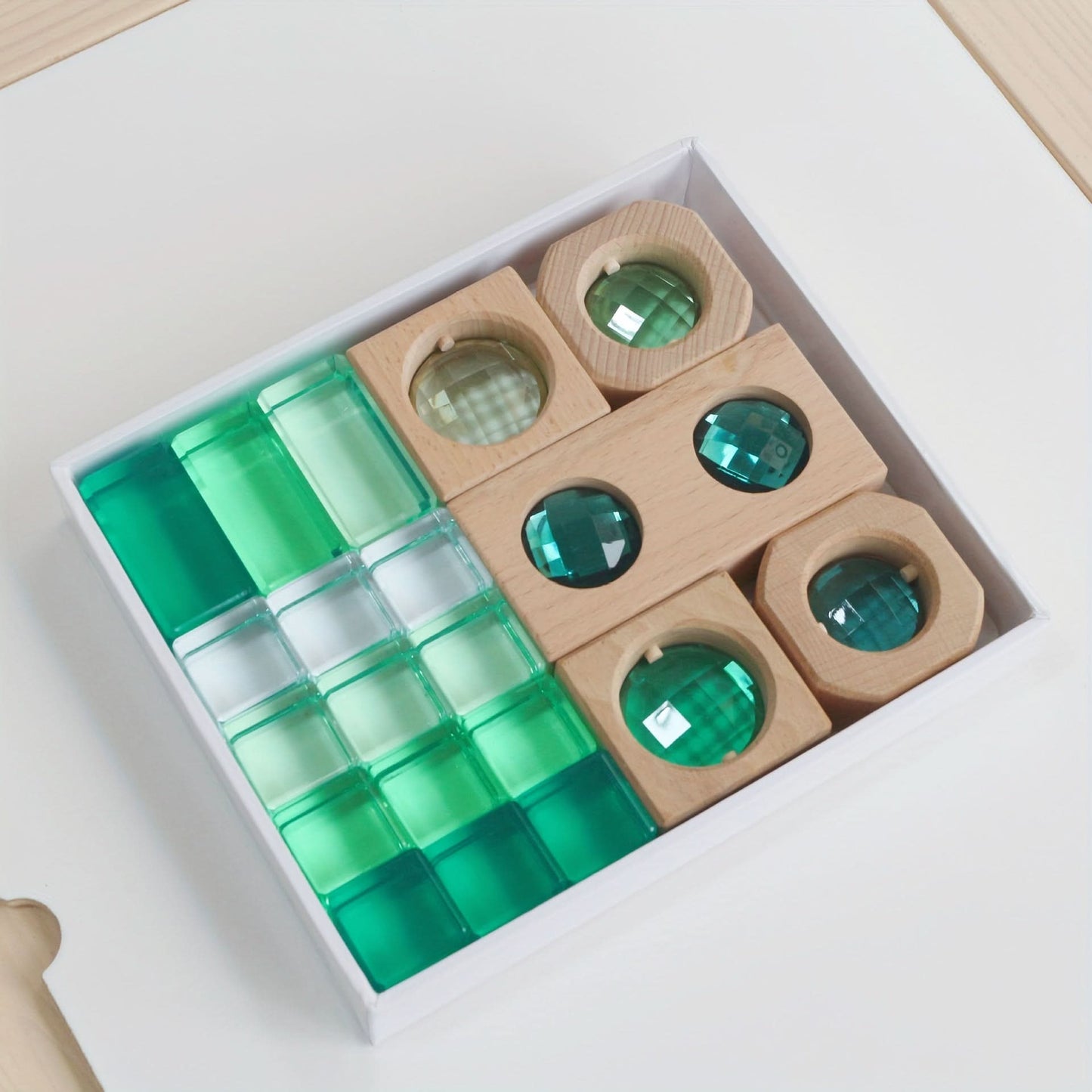 Colorful Acrylic Light & Shadow Blocks – Creative Stacking Toy for Kids