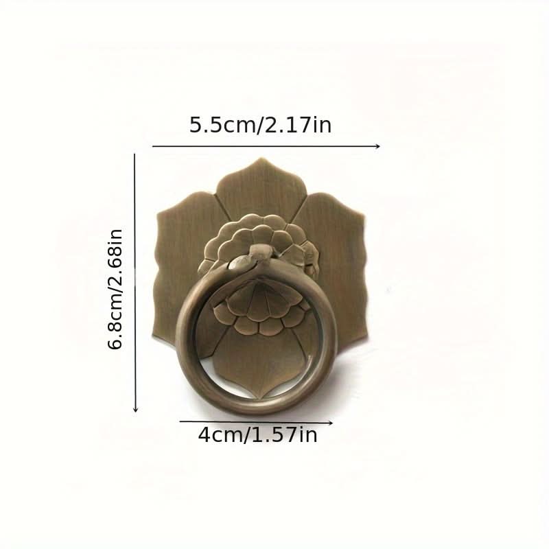 Antique Bronze Metal Floral Pull Handle Knob for Dresser Drawer & Cabinet