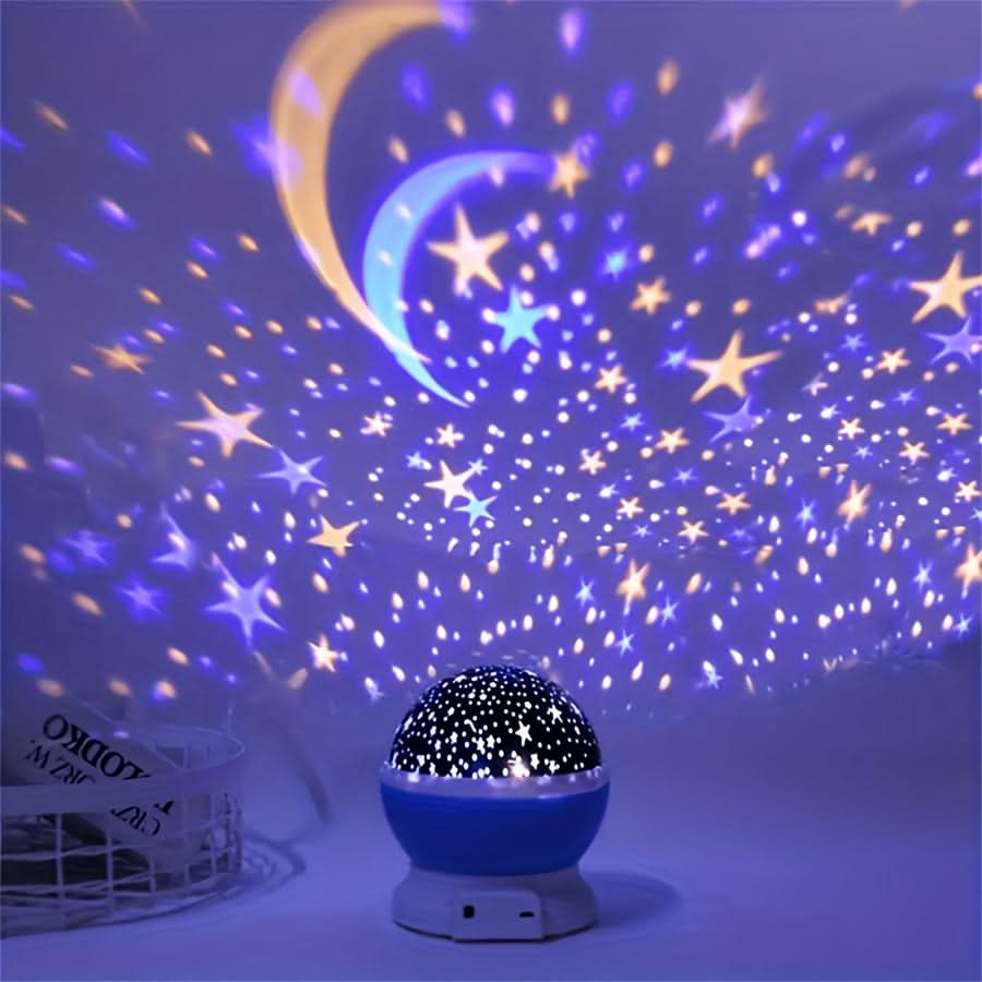 360° Rotating Moon Star Light Projector