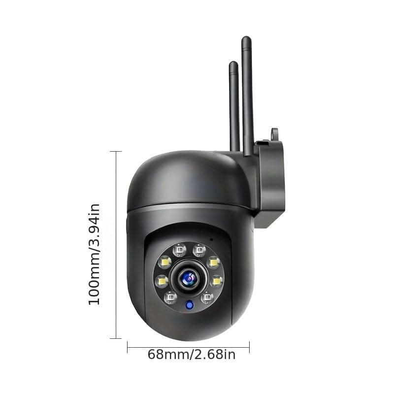 HD WiFi Surveillance Camera – Indoor/Outdoor, 355° Pan, Color Night Vision, Two-Way Audio, AI Detection