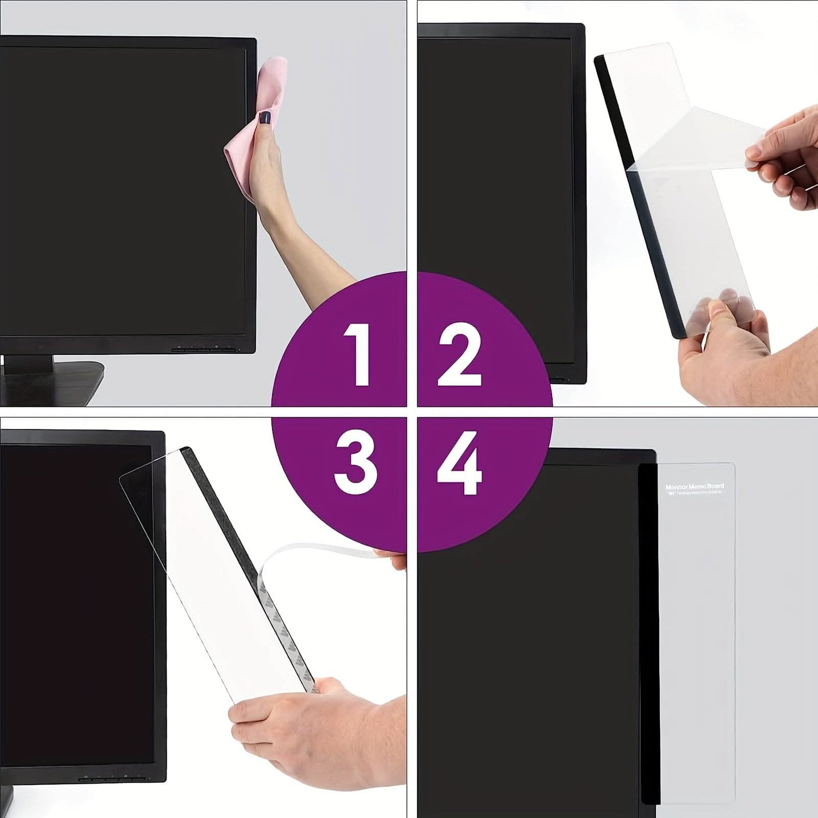 Sleek Monitor Memo Board Clip – Stylish Note Holder
