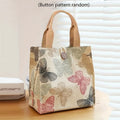Vibrant Butterfly Print Polyester Tote Bag -Random Animal Print