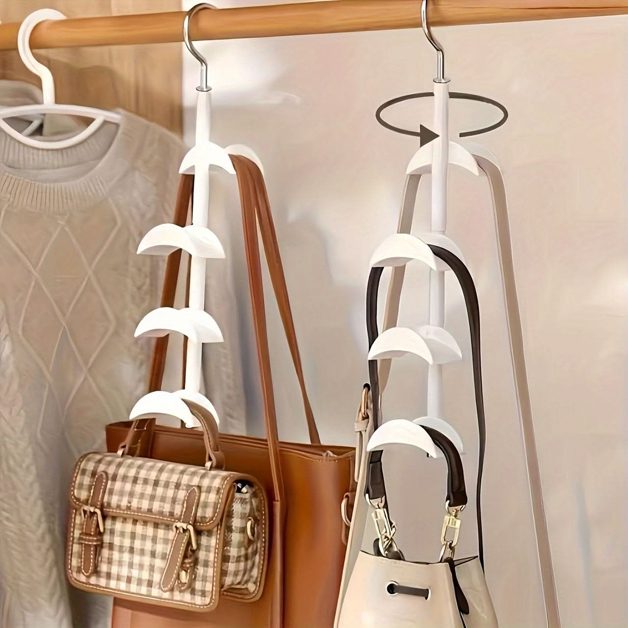 Rotatable Metal Bag Hook