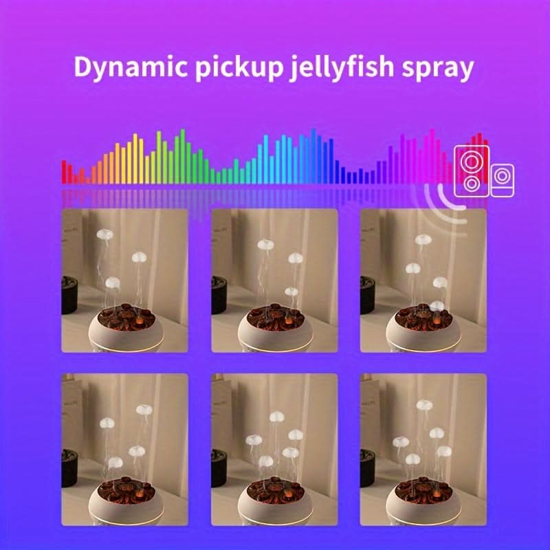 Multi-Spray Humidifier with Remote Control - Colorful Jellyfish Aromatherapy Machine