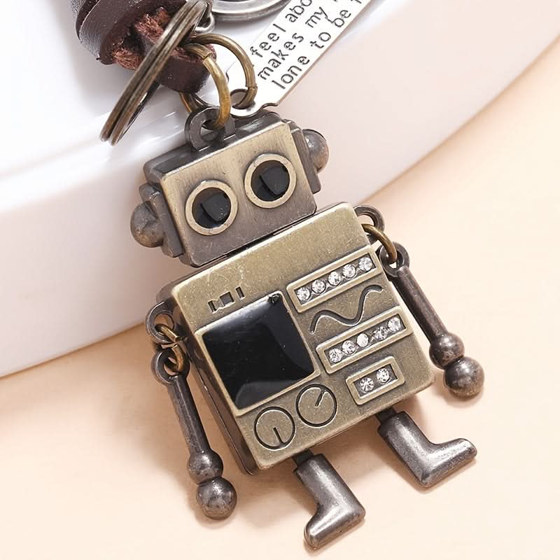 Vintage Robot Keychain for Men – Cute Mechanical Durable Design