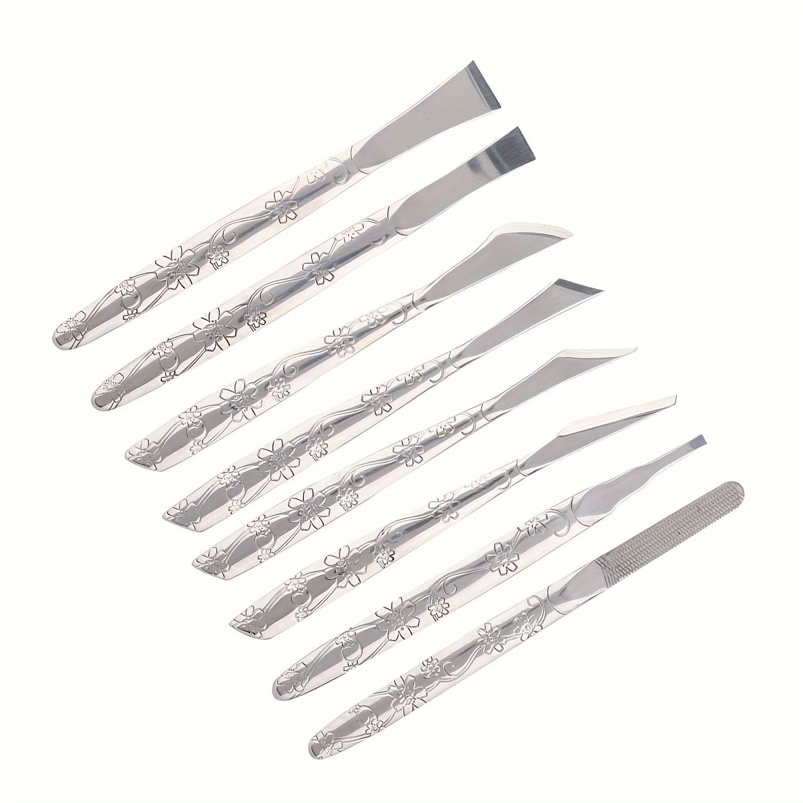 8-Piece Stainless Steel Foot Callus Remover Set