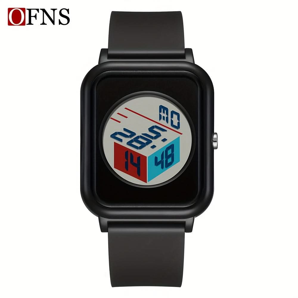 Men's Square Electronic Watch - Waterproof, Night Light