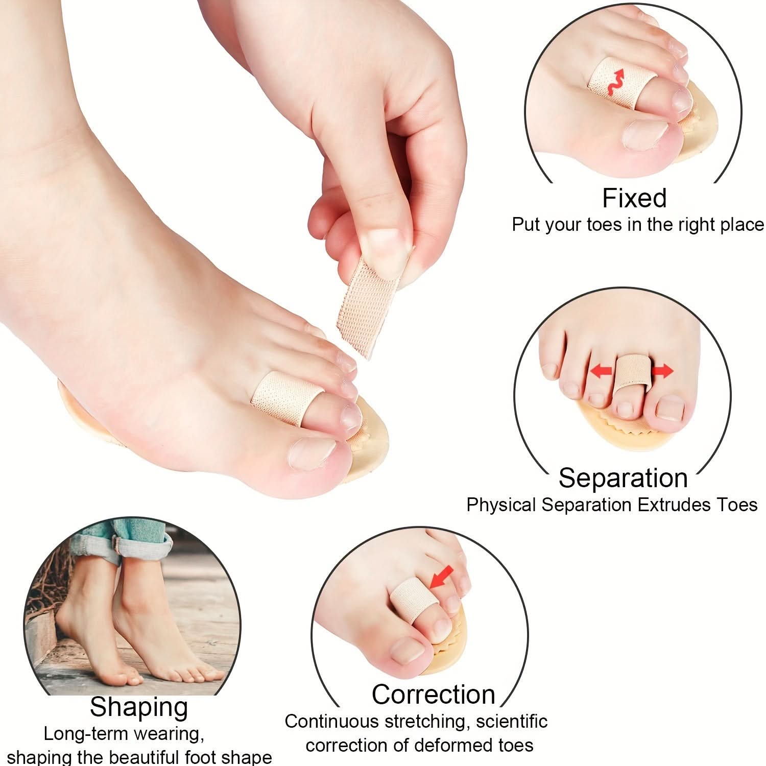 Toe Splints for Hammer & Claw Toes – Adjustable Toe