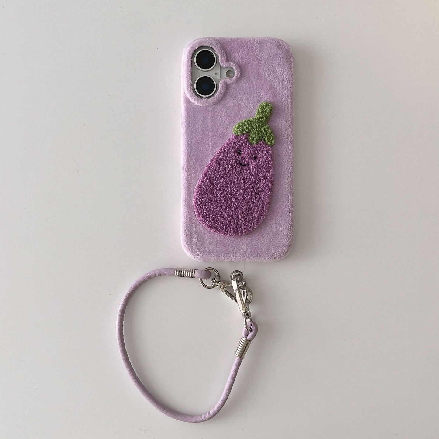 Quirky Velvet Plush Embroidered iPhone Case