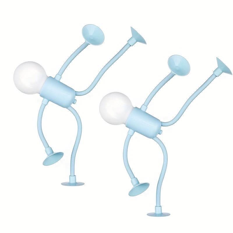 2pcs Foldable Humanoid Night Light Lamps – Creative Desk Accessories