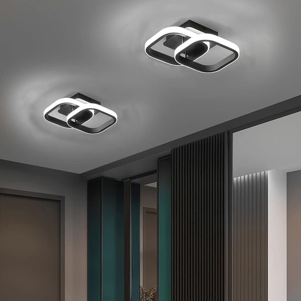 Modern Square LED Ceiling Light – Dual-Sided Tri-Color Light