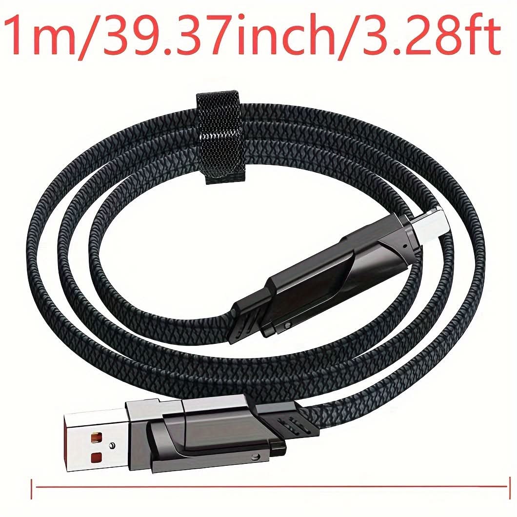 4-in-1 Rapid Charge Cable with Dual PD Ports