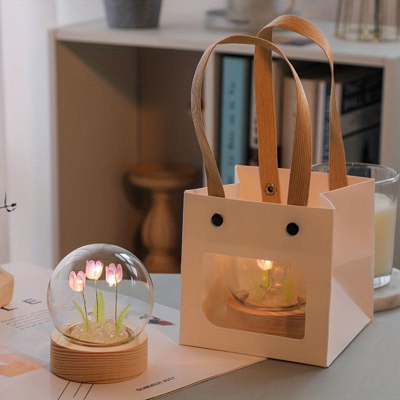 Mini Tulip Night Light – Handcrafted Floral Table Lamp