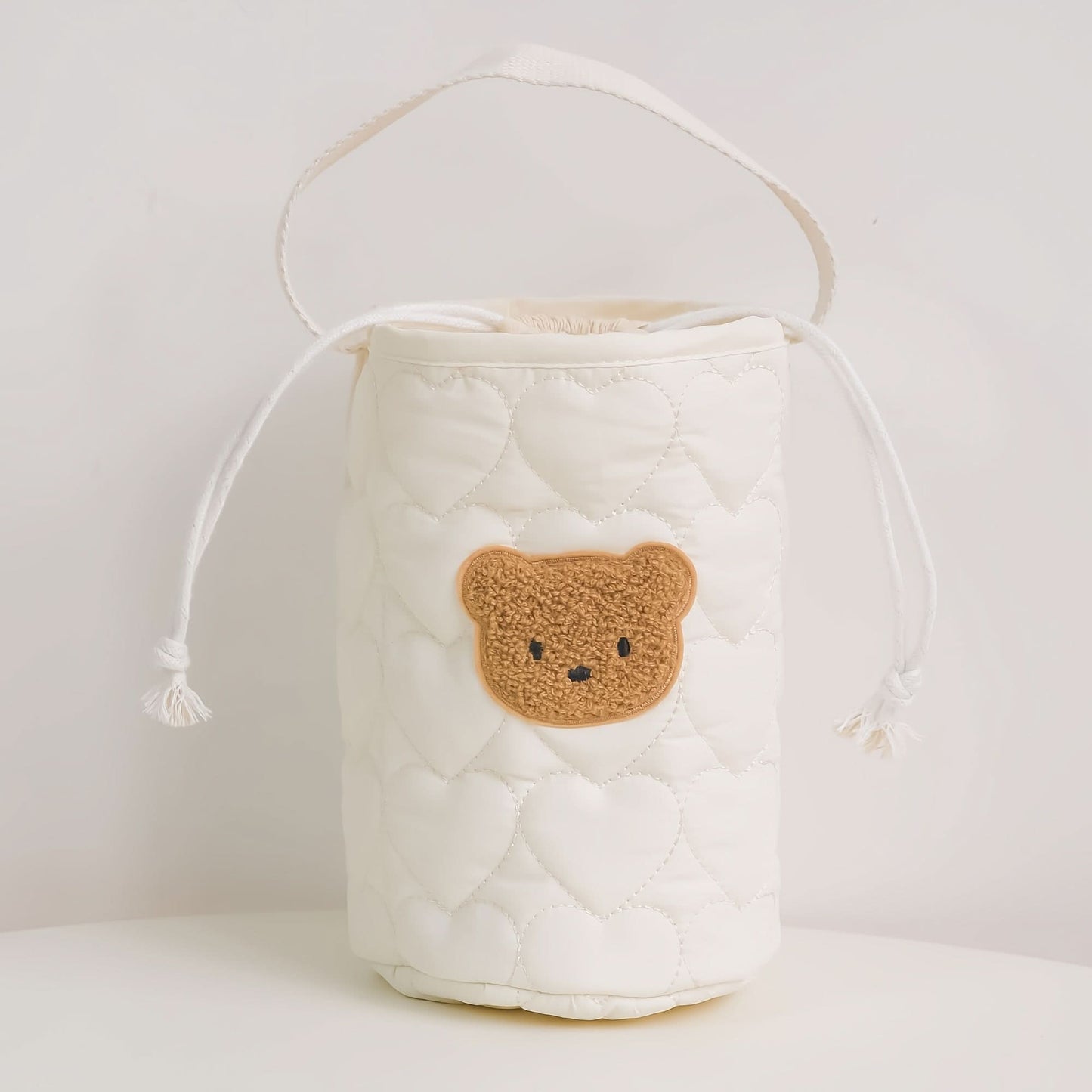 Bear Print Diaper Storage Bag – Portable Drawstring Pouch