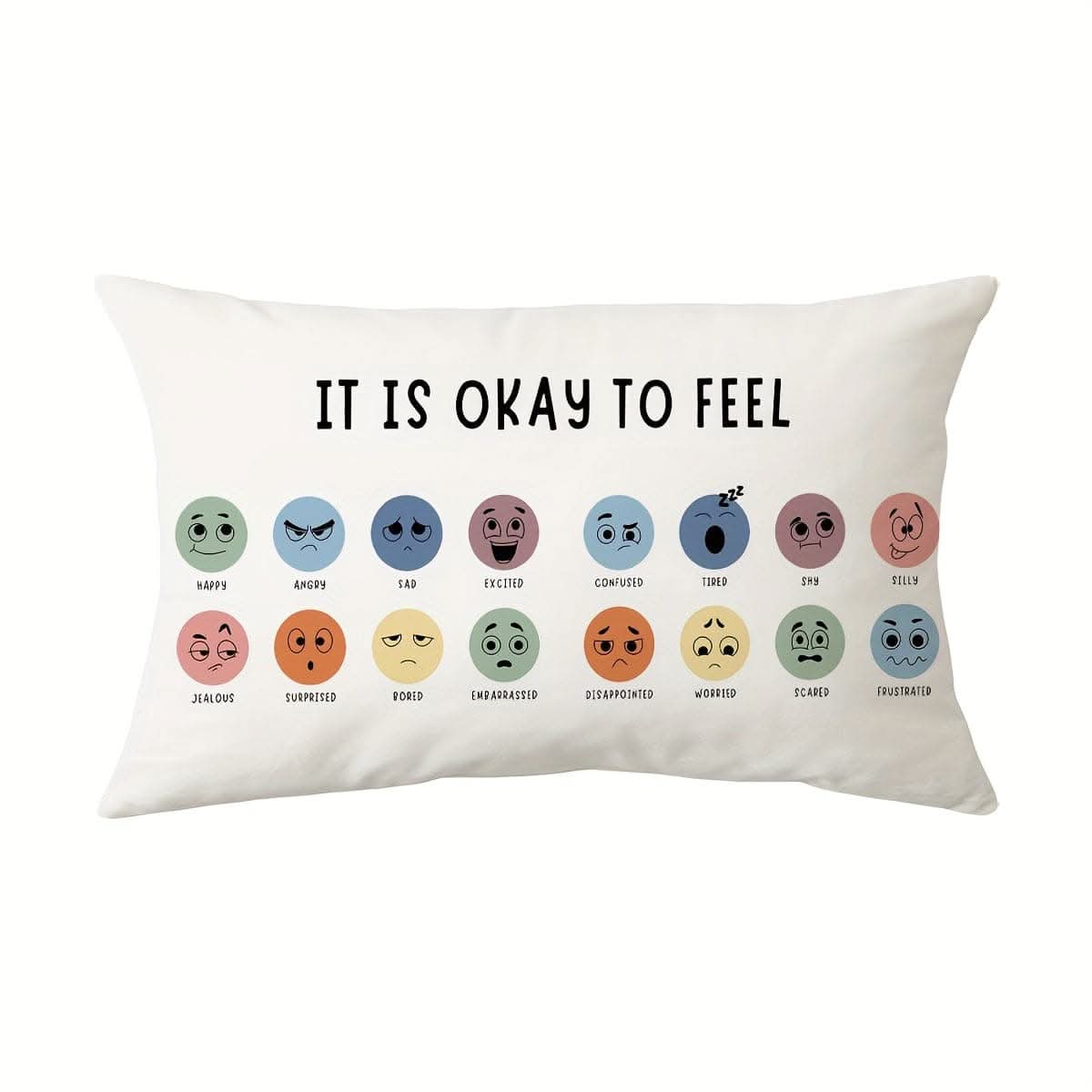 Mental Health Throw Pillow Cover - Double-Sided Print for Counseling Offices
