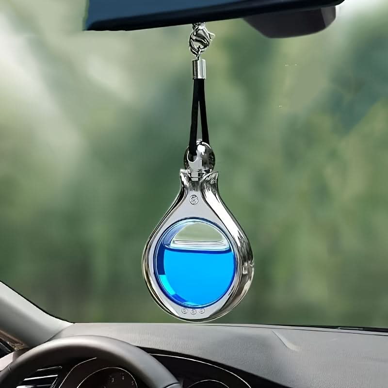 Refillable Hanging Car Air Freshener – Decorative Perfume Bottle Pendant