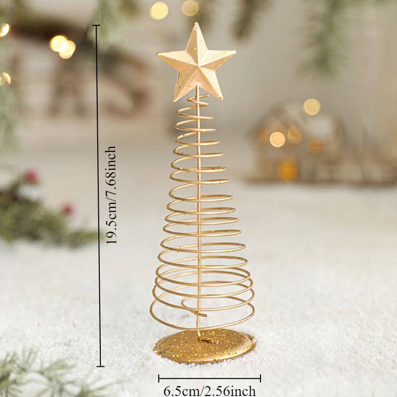 Pack of 3 Mini Iron Christmas Tree Tabletop Decor