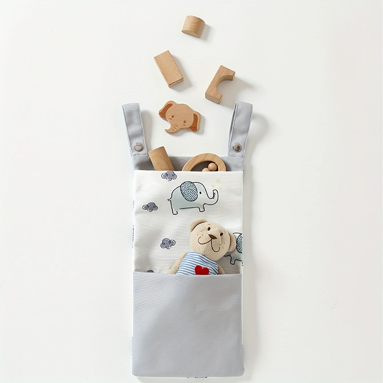 Small Elephant Diaper Storage Bag – Multifunctional Stroller Hanging Organizer