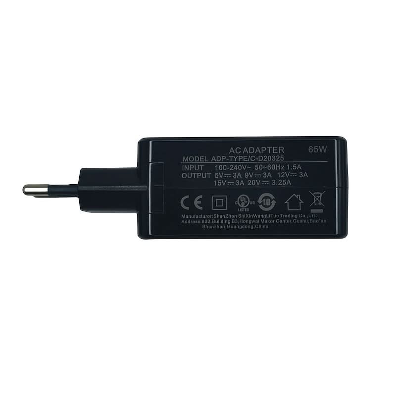 65W PD USB-C Fast Charger - Universal, Dual Voltage, US & EU Plugs