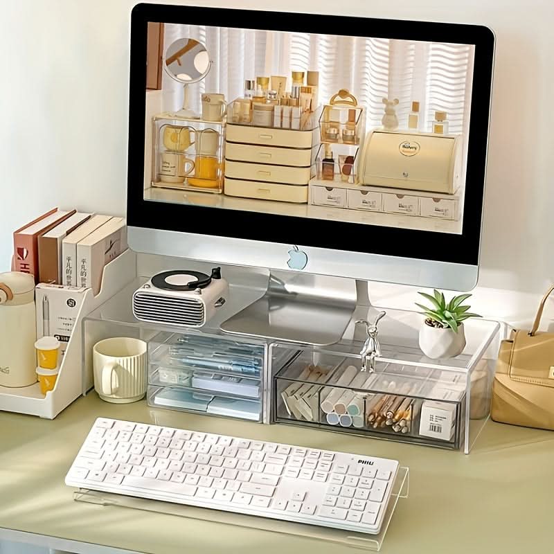 Clear Acrylic Ergonomic Keyboard Stand for Desk