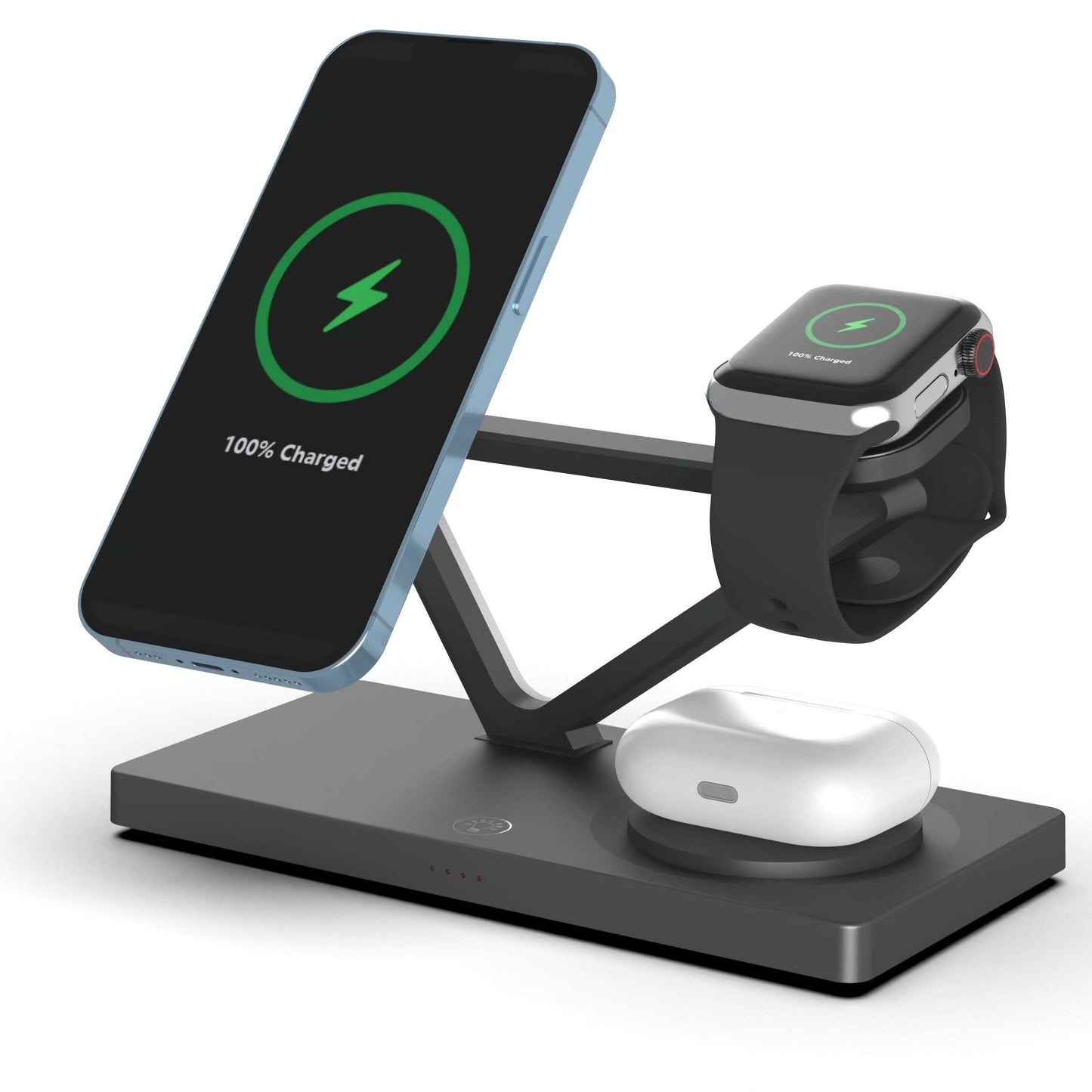 15W Magnetic 5-in-1 Wireless Charging Station with Night Light