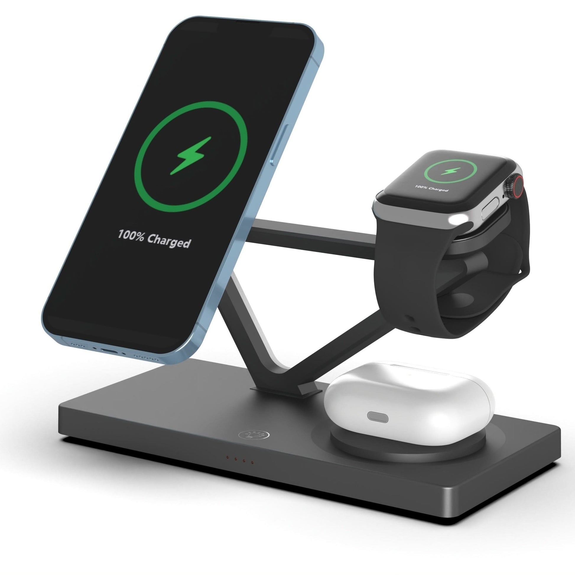 15W Magnetic 5-in-1 Wireless Charging Station with Night Light