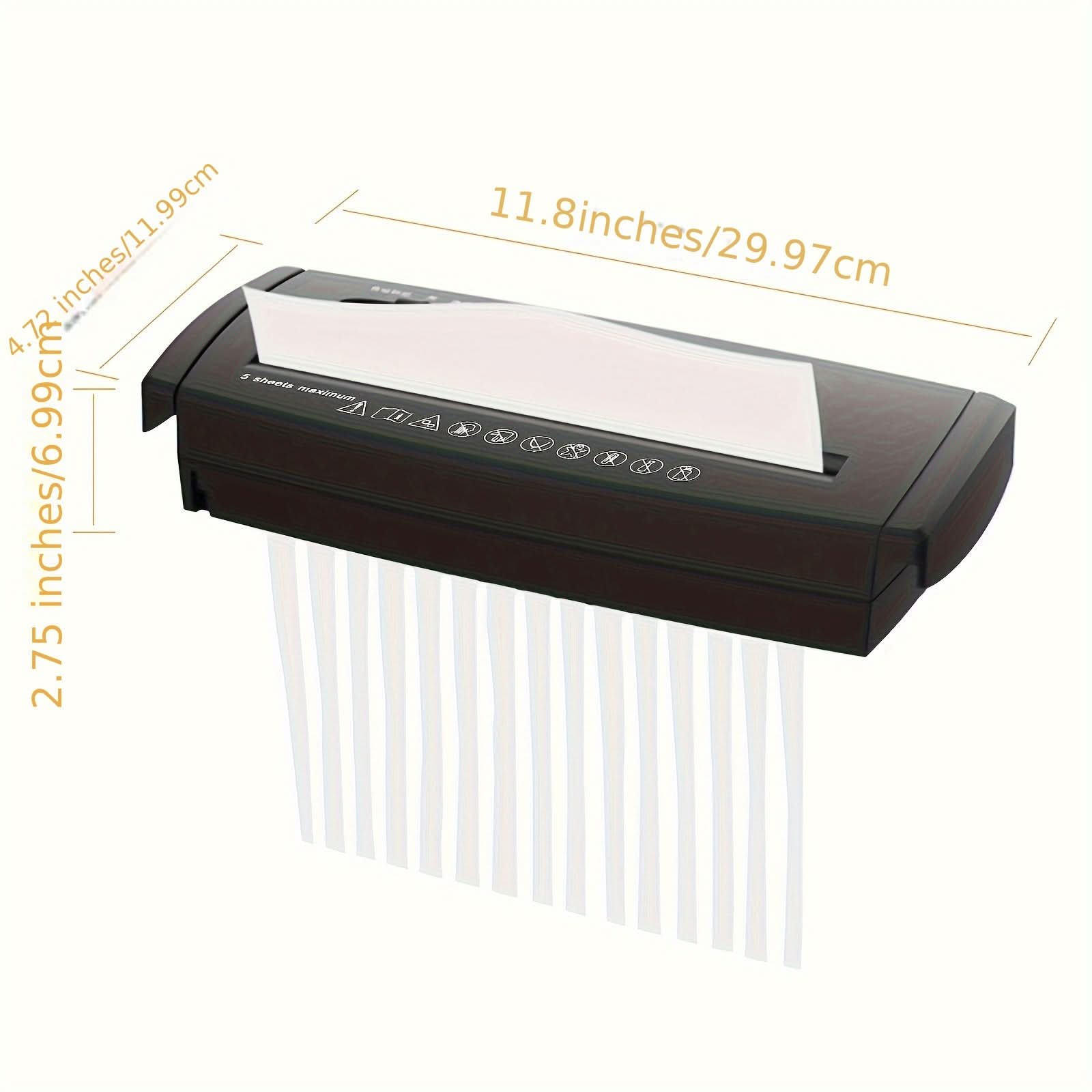 5-Sheet Electric Paper Shredder for Home